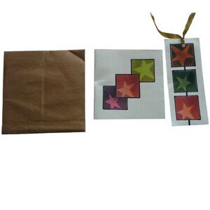 Handmade Greeting Card  All Occasion Blank Card + Gift Tag